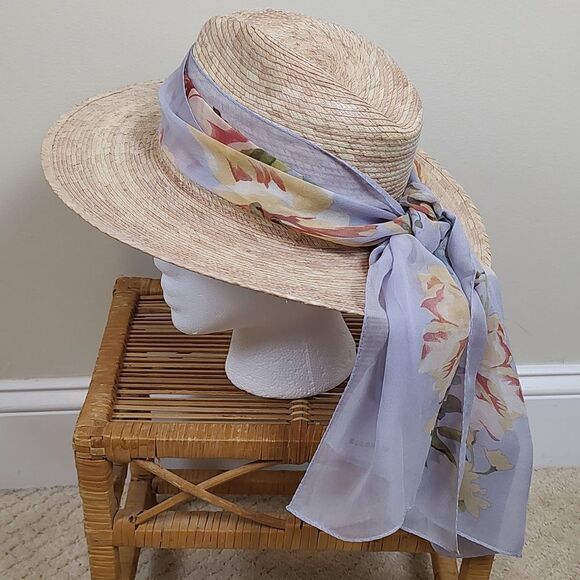 Ellen Tracy Silk Floral Scarf - Picture 1 of 11